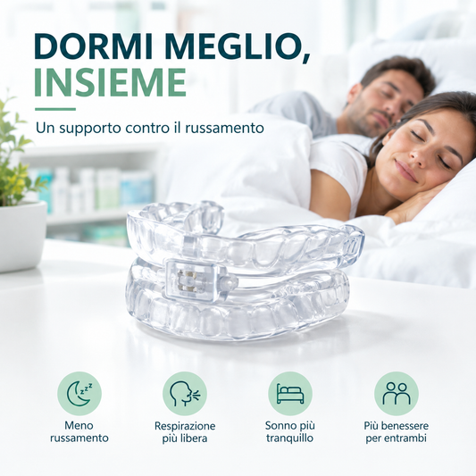 Bite Dentale Anti-Bruxismo Riutilizzabile con Custodia